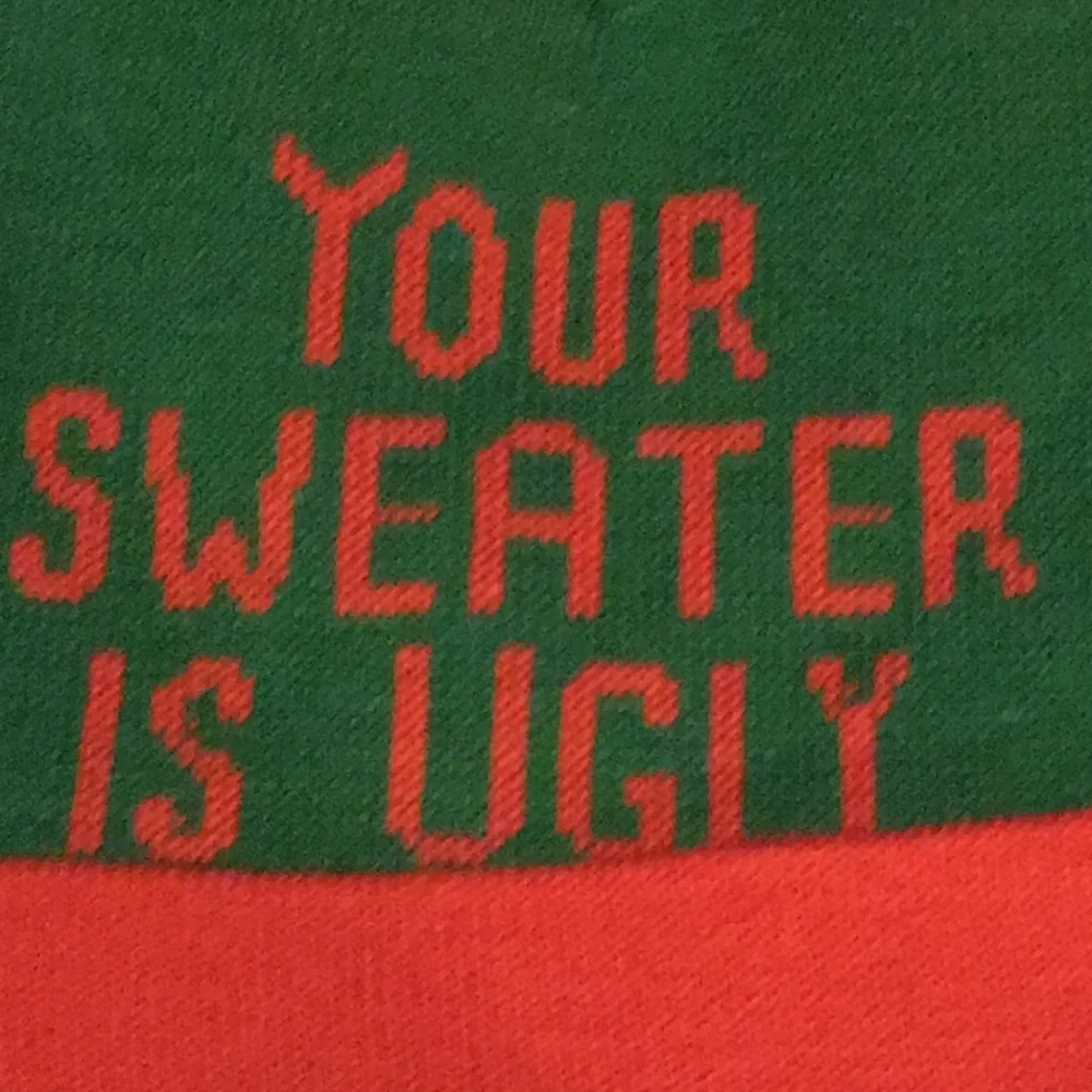 Ugly Stuff Your Sweater Is Ugly Beanie, Green, Red